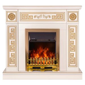 Elektricý krb Versailles Gold & Galileo Gold, Art Flame, 1020x1100x300 mm, 2000 W, hitzebeständig, 5 Sekunden lang, warm 145735702 - Elektrische Kamine, Luftentfeuchter, Heizstrahler, Elektrische Heizkörper und Holzkamine