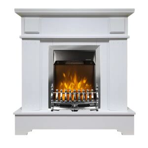 Villamos kandalló Marina Extra & Galileo Silver, 1092 x 1034 x 300 mm, 2000 W, термоустойчив, 5 секунди, топъл 145735849 - Камина и печка