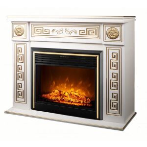 Versailles Gold Maxi & Richi elektromos kandalló, Art Flame, 1010x1400x330 mm, 1950 W, Fa recsegő hatás, 5 fokozatú lángintenzitás, Időzítő