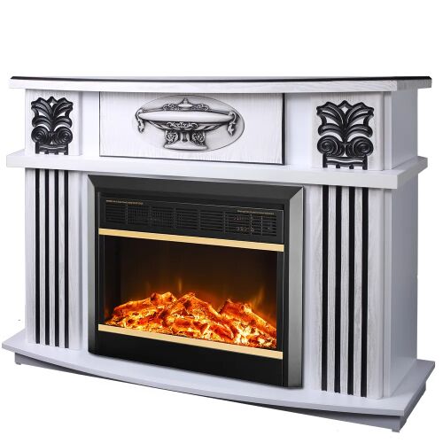 Elektromos kandalló Roma Mini White & Mars, Art Flame, 974x1200x318 mm, 1500 W, 2 Eichenstufen, 5 Eichenstufen, Таймер