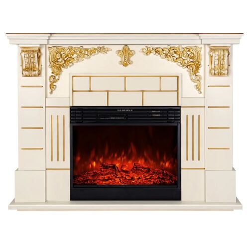 Imperial & Mirabella elektromos kandalló, Art Flame, 1110x1450x380 mm, 1950 W, Fa recsegő hatás, 5 fokozatú lángintenzitás, időzítő