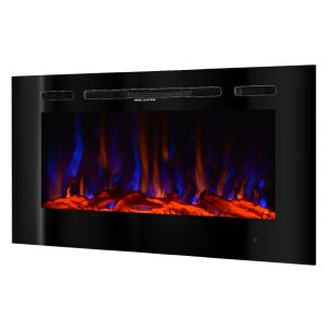 Beépítésho elektronik kandalló Beverly, 544x1016x140 mm, 1500W, 3 lángszín, 5 lángintenzítási gátátó, Rönkök és rönkök 145736291 - Elektrické krby, Pohlcovače vlhkosti, Ohrievače, Elektrické vykurovacie panely a Krby na drevo