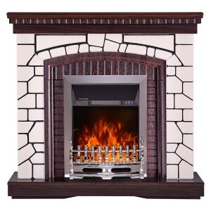 Elektromos kandalló Natali & Galileo Silver, 1058x1100x300 mm, 2000W, Termosztát, 5 lángarászágy szint, Időzítő 145736261 - Kominek elektryczny, Osuszacz powietrza, Grzejnik termiczny, Elektryczny panel grzewczy i Kominek opalany drewnem