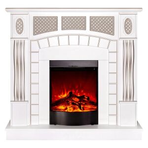 Amsterdam Elektromos Kandalló Fehér és Korzika, Art Flame, 1120x1150x300 mm, 1500W, 2 Eichenbienenstöcke, 5 lángarászési szint, Beszágógomb 145736286 - Elektrische Kamine, Luftentfeuchter, Heizstrahler, Elektrische Heizkörper und Holzkamine