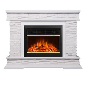 Semineu Electric Stone Ivory & Mars 145736340 - Șeminee electrice, Dezumidificatoare, Radiatoare electrice, Panouri radiante și Șeminee pe lemne