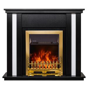 Elektrický krb Gustavo & Galileo Gold, Art Flame, 950x1100x270 mm, 2000 W, termosztát, 5 úrovní ohrevu, čas 145736447 - Elektrické krby, Pohlcovače vlhkosti, Ohrievače, Elektrické vykurovacie panely a Krby na drevo