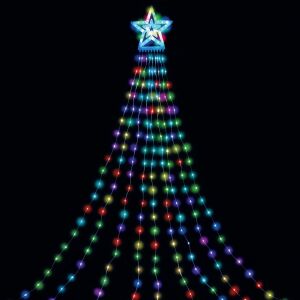 Entac Karácsonyfa LED Takaró Függöny RGB IP44 300 Mikro LED 10x2.9m with 8F IR távirányítóval (ECTCL-300MRGB)