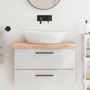 kezeletlen tömör fa fürdőszobai pult 80x30x(2-6) cm 145754245 - Bútor