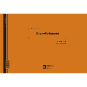 Óra nyilvántartó 25x3 lapos tömb A/4 fekvő 145768050 - Üzleti nyomtatvány