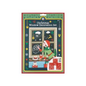 Karácsonyi ablakdíszítő szett – 3 db A4 sablon, 4 filctoll, kreatív dekoráció 145768051 - Grafix