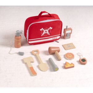 Tooky Toy Fából Tűzoltó készlet 10db-os