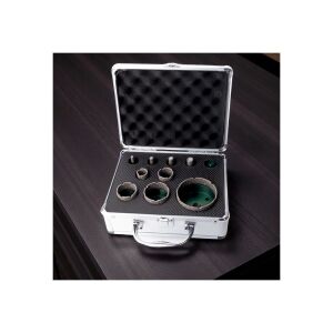 TAHURA® Alumínium koffer gyémánt koronafúró készlettel (9 db) + M14 adapter – komplett szett greshez és kőhöz