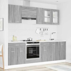 Konyhaszekrény garnitúra fiókkal Lyon 8 pcs Szürke Sonoma 145786309 - Konyhaszekrény