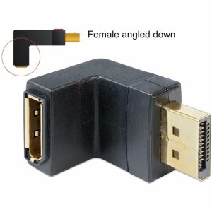 Delock Displayport apa &gt; Displayport anya adapter, lefelé forgatott (65382) 145811606 - DisplayPort átalakító