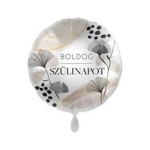18 inch-es Elegáns Virág Mintás Szülinapi Fólia Lufi