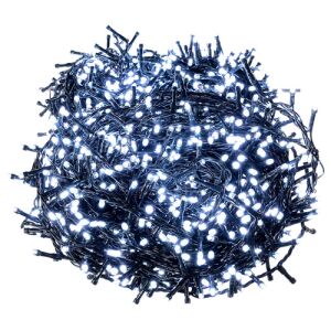Șir de lumini BOA dens, 7,4 m, 576 LED-uri, adaptor de alimentare inclus, alb rece, 8 moduri de iluminare, temporizator, IP44 145815334 - Ghirlande luminoase