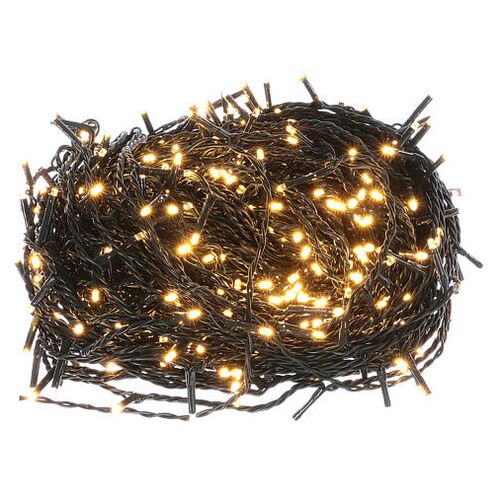 320 LED božićnih ukrasnih svjetlosnih nizova za vanjsku i unutarnju upotrebu, mrežno povezani, vremenski kontrolirani, s 8 različitih svjetlosnih efekata, toplo bijela, 24 m, IP 44 145815389