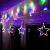Cortină luminoasă de interior-exterior Star Icicle cu 100 LED-uri, alimentată cu baterii, RGB colorat, 200 cm lățime, cu 8 moduri de iluminare 145815520