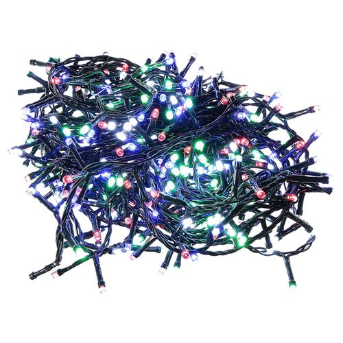 36 m-es 480 LED-es Karácsonyi kültéri-beltéri dekor fényfüzér, hálózati adateres, időzíthető 6/18 órás, 8 féle fényjátékkal,színes RGB, IP44