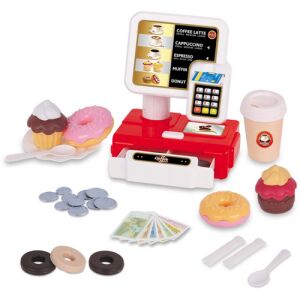 KidsToys Játék Barista, Szupermarket, kávézó pénztárgép hanggal, fánk, fagyi , kávéval