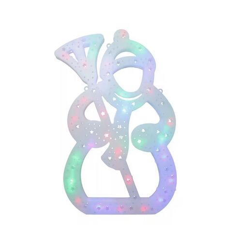 LED vianočná dekorácia farebný blikajúci snehuliak 145816047