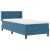 vidaXL Boxrugós ágy fejtámlával Sötét kék 190 x 90 cm Bársony 145816727