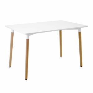 Moderner weißer rechteckiger Tisch JUMI, 120x80x72 cm, für Esszimmer oder Büro 145818272 - Esszimmermöbel