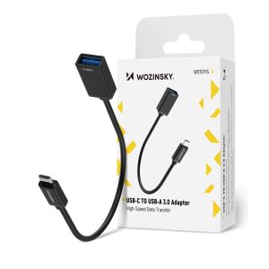Wozinsky WOTGY1S USB-C 3.0 (férfi) - USB-A 3.0 (női) OTG adapter - Fekete 145818376 - Wozinsky