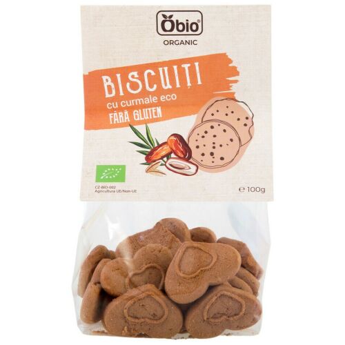 Obio Bio Gluténmentes Datolyás Keksz, 100g 