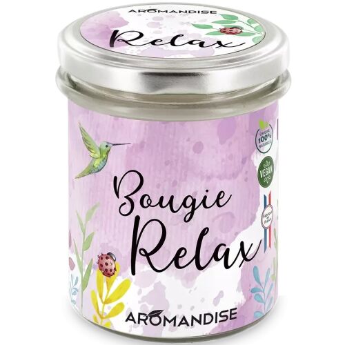 Természetes illatosított Relax gyertya, vegán, 150g Aromandise 145818567 