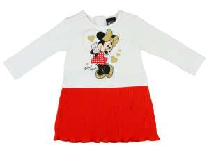 Disney hosszú ujjú Kislány ruha - Minnie Mouse #fehér-piros - 74-es méret 30484037 Kislány ruha