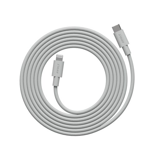 Cablu de date si incarcare rapida, USB-C/Lightning Apple, AVOLT, 2 metri, gri
