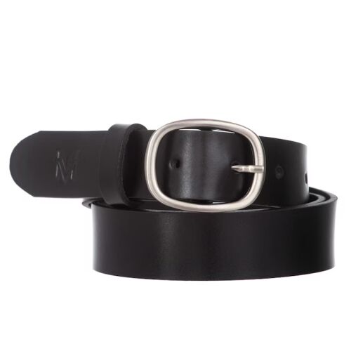 VerMari Elegáns öv, valódi bőr, fekete, 100 cm 145822740