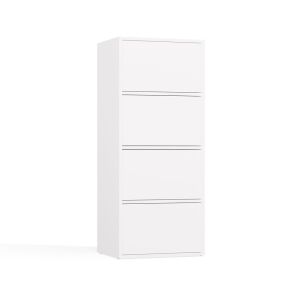 Komoda ALMA BIAŁA Szafka 4 Drzwi 4 Półki 145822785 - Komoda