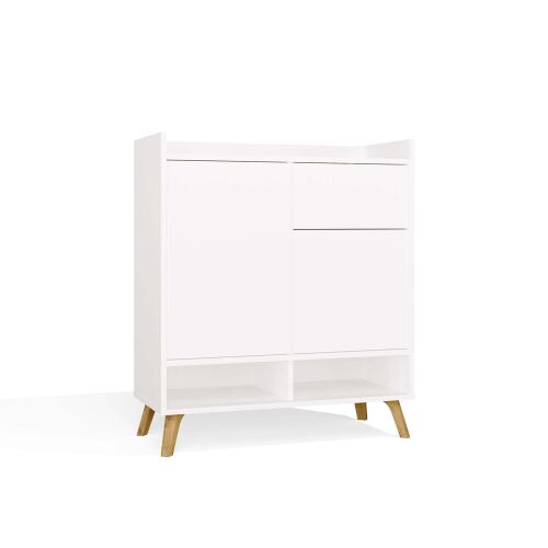 Komoda COLIN 2 dvierka 1 zásuvka s nožičkami BIELA