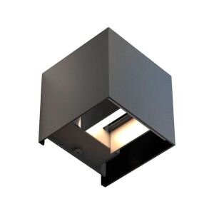 Външно осветление Techstar® LED Light CUBE, мощност 6W, A+, водо- и прахоустойчивост, студено бяло, 6000K, алуминий, черно 145825457 - Външна стенна лампа