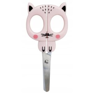 Lekerekített rozsdamentes acél iskolai fém olló 13 cm