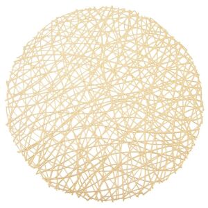 Arany színű kerek gumi asztalszőnyeg 39 cm 145828120 - Tányéralátét