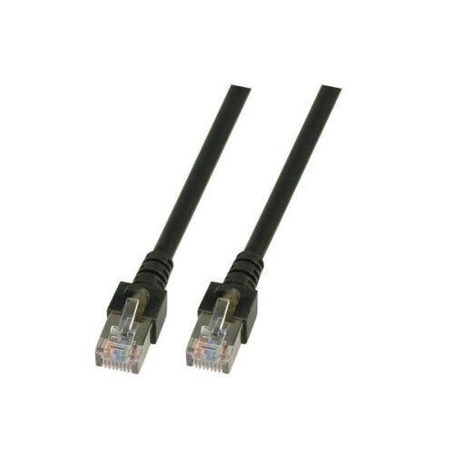 Patchcord RJ45 SF/UTP kat. 5e PVC CCA fekete 1m 145829088 - Patch kábel