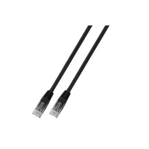 Patchcord RJ45 U/UTP 6. kategória PVC CCA fekete 5m