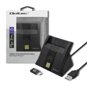 Intelligens chip azonosítókártya-olvasó, USB 2.0, Plug&Play SCR-0643, 50643 145829914 - Kártyaolvasó