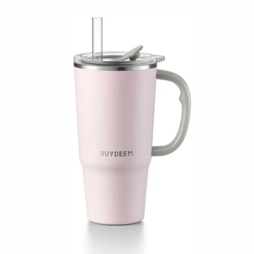 BUYDEEM DS57-P pohár termosz szívószállal, 700 ml, dupla falú, 12 mm-es szívószál 145859490