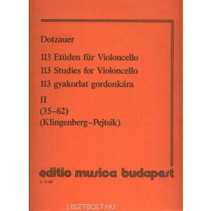 Friedrich Dotzauer: 113 gyakorlat csellóra 2. 145864266 - Kotta