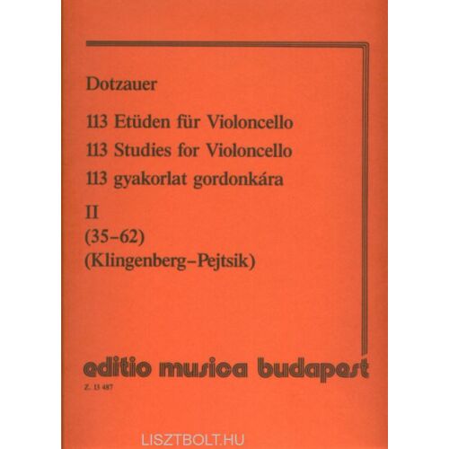 Friedrich Dotzauer: 113 gyakorlat csellóra 2.