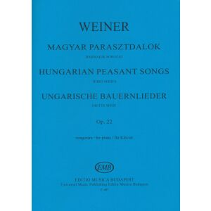 Weiner Leó: Magyar parasztdalok zongorára op. 22 145864275 - Kotta
