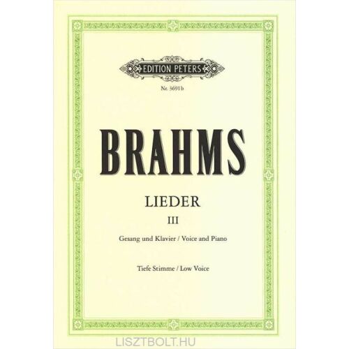 Johannes Brahms: Lieder III. tiefe 145864314