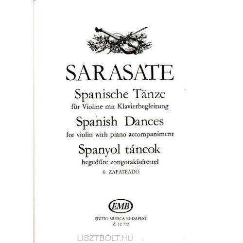 Pablo Sarasate: Spanyol táncok 6. Zapateado - hegedűre, zongorakísérettel 145864321