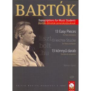 Bartók Béla: 13 könnyű darab fuvolára és zongorára + CD 145864399 - Kotta