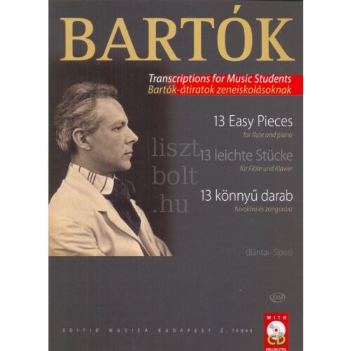 Bartók Béla: 13 könnyű darab fuvolára és zongorára + CD 145864399