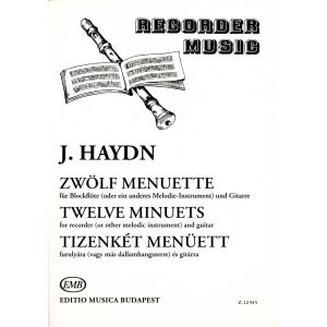 Joseph Haydn: Tizenkét Menüett furulyára (vagy más dallamhangszerre) és gitárra 145864426 - Kotta